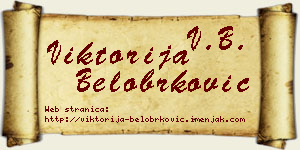 Viktorija Belobrković vizit kartica
